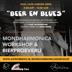 Aspro Brews / Bart van Buggenum / Bluesharp Inc. - Mondharmonicaworkshop + bierproeverij